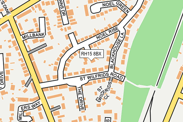 RH15 8BX map - OS OpenMap – Local (Ordnance Survey)