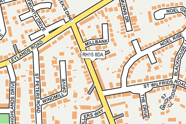 RH15 8DA map - OS OpenMap – Local (Ordnance Survey)