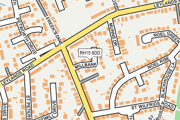 RH15 8DD map - OS OpenMap – Local (Ordnance Survey)