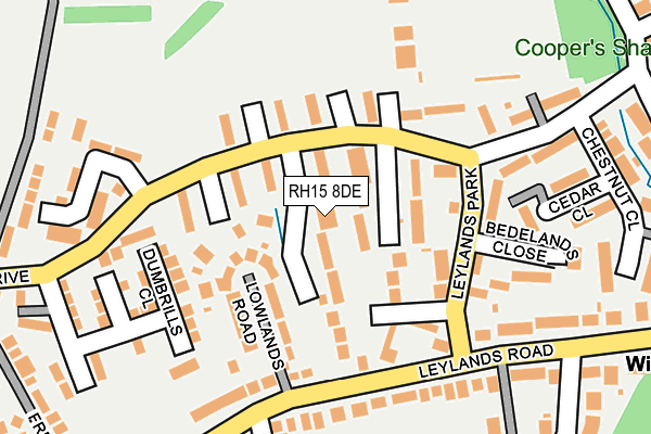 RH15 8DE map - OS OpenMap – Local (Ordnance Survey)