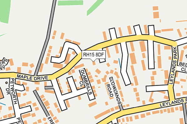 RH15 8DF map - OS OpenMap – Local (Ordnance Survey)