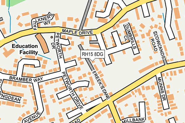 RH15 8DG map - OS OpenMap – Local (Ordnance Survey)