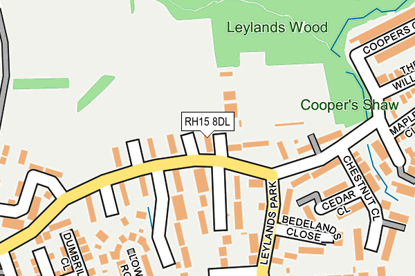 RH15 8DL map - OS OpenMap – Local (Ordnance Survey)