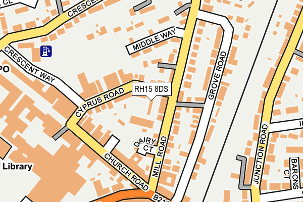 RH15 8DS map - OS OpenMap – Local (Ordnance Survey)