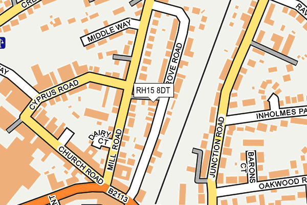 RH15 8DT map - OS OpenMap – Local (Ordnance Survey)