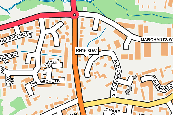 RH15 8DW map - OS OpenMap – Local (Ordnance Survey)