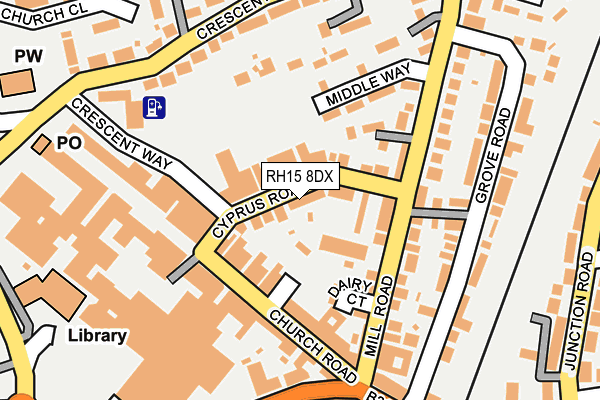 RH15 8DX map - OS OpenMap – Local (Ordnance Survey)