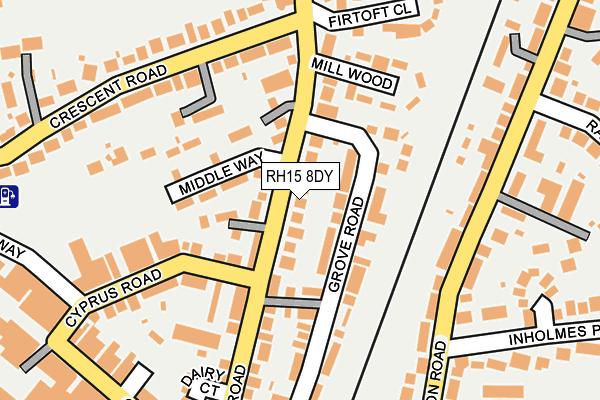 RH15 8DY map - OS OpenMap – Local (Ordnance Survey)