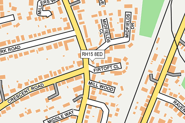 RH15 8ED map - OS OpenMap – Local (Ordnance Survey)