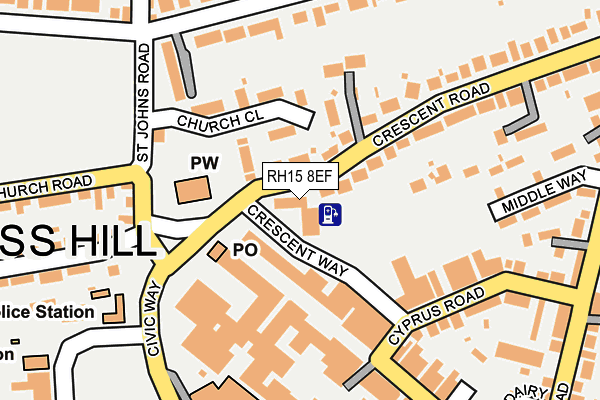 RH15 8EF map - OS OpenMap – Local (Ordnance Survey)