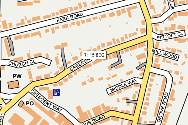 RH15 8EG map - OS OpenMap – Local (Ordnance Survey)