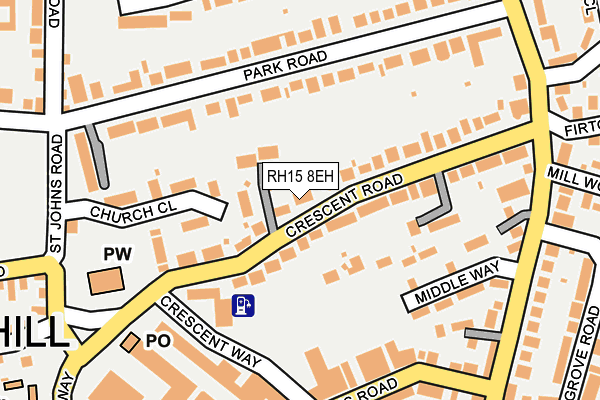 RH15 8EH map - OS OpenMap – Local (Ordnance Survey)