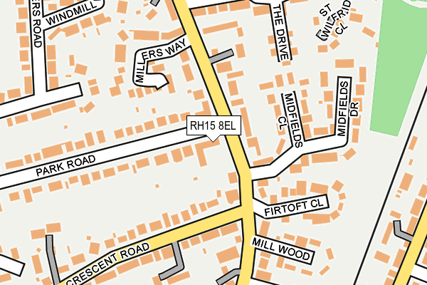 RH15 8EL map - OS OpenMap – Local (Ordnance Survey)