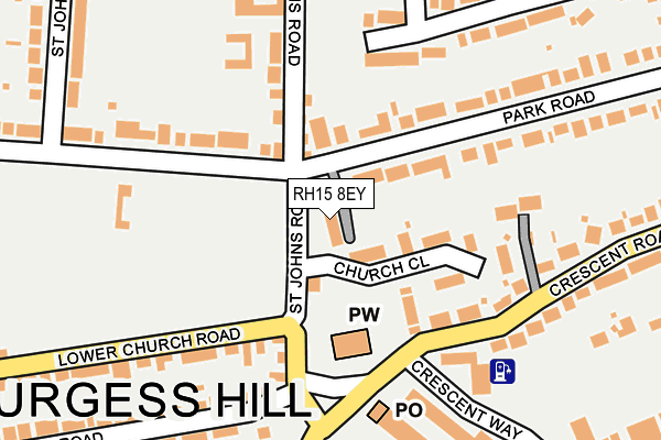 RH15 8EY map - OS OpenMap – Local (Ordnance Survey)
