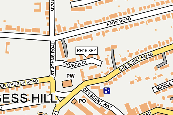 RH15 8EZ map - OS OpenMap – Local (Ordnance Survey)