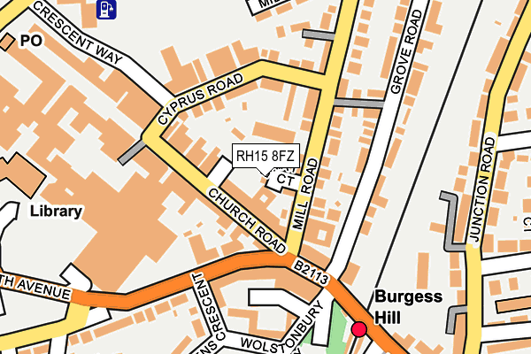 RH15 8FZ map - OS OpenMap – Local (Ordnance Survey)