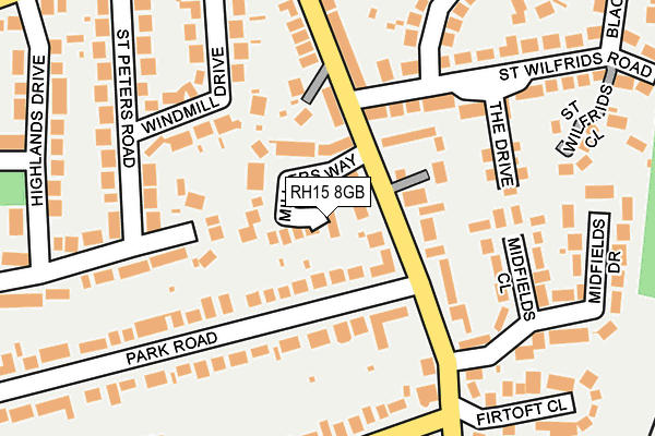 RH15 8GB map - OS OpenMap – Local (Ordnance Survey)