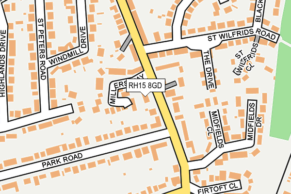 RH15 8GD map - OS OpenMap – Local (Ordnance Survey)
