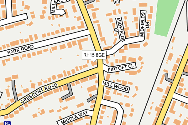 RH15 8GE map - OS OpenMap – Local (Ordnance Survey)