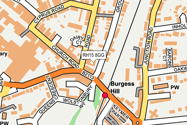 RH15 8GG map - OS OpenMap – Local (Ordnance Survey)