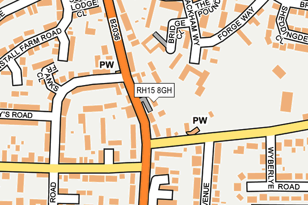 RH15 8GH map - OS OpenMap – Local (Ordnance Survey)