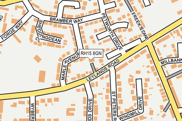 RH15 8GN map - OS OpenMap – Local (Ordnance Survey)