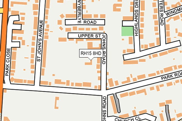 RH15 8HD map - OS OpenMap – Local (Ordnance Survey)