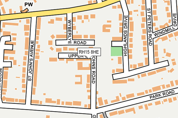 RH15 8HE map - OS OpenMap – Local (Ordnance Survey)