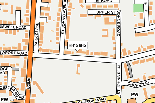 RH15 8HG map - OS OpenMap – Local (Ordnance Survey)