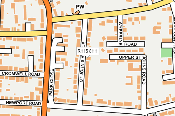 RH15 8HH map - OS OpenMap – Local (Ordnance Survey)