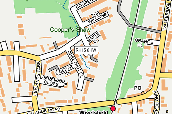 RH15 8HW map - OS OpenMap – Local (Ordnance Survey)