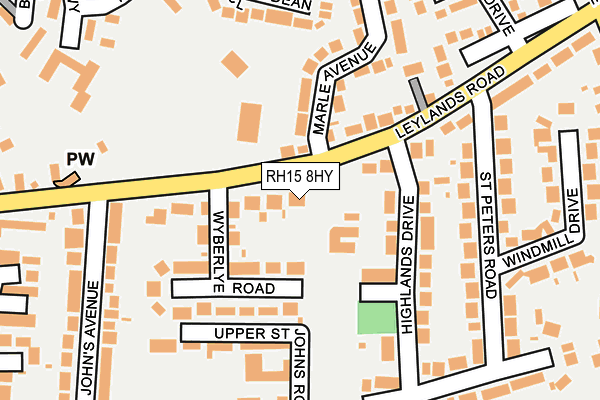 RH15 8HY map - OS OpenMap – Local (Ordnance Survey)