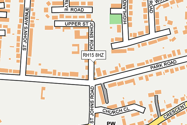 RH15 8HZ map - OS OpenMap – Local (Ordnance Survey)