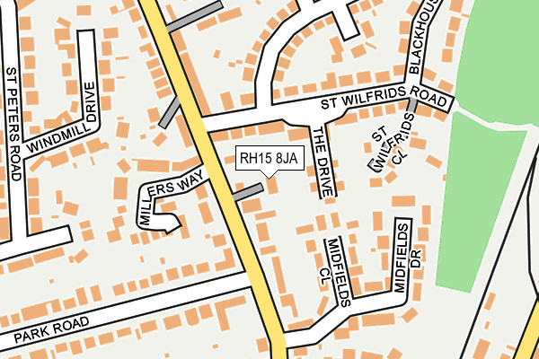 RH15 8JA map - OS OpenMap – Local (Ordnance Survey)