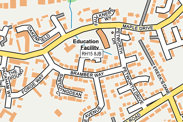 RH15 8JB map - OS OpenMap – Local (Ordnance Survey)