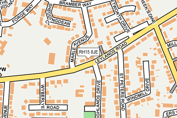 RH15 8JE map - OS OpenMap – Local (Ordnance Survey)