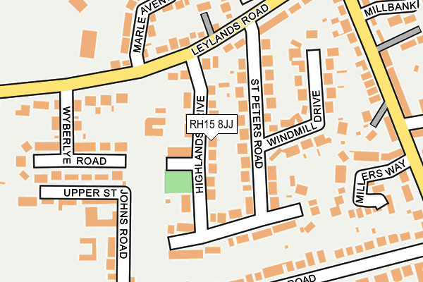 RH15 8JJ map - OS OpenMap – Local (Ordnance Survey)