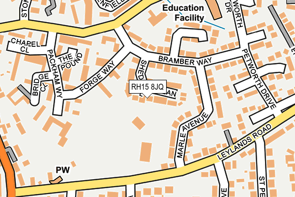 RH15 8JQ map - OS OpenMap – Local (Ordnance Survey)