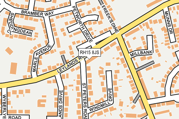RH15 8JS map - OS OpenMap – Local (Ordnance Survey)