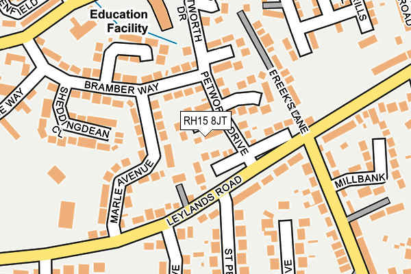 RH15 8JT map - OS OpenMap – Local (Ordnance Survey)