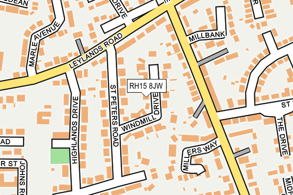 RH15 8JW map - OS OpenMap – Local (Ordnance Survey)