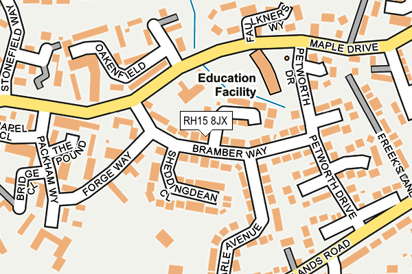RH15 8JX map - OS OpenMap – Local (Ordnance Survey)