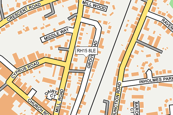RH15 8LE map - OS OpenMap – Local (Ordnance Survey)