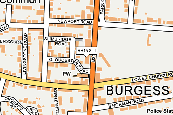 RH15 8LJ map - OS OpenMap – Local (Ordnance Survey)