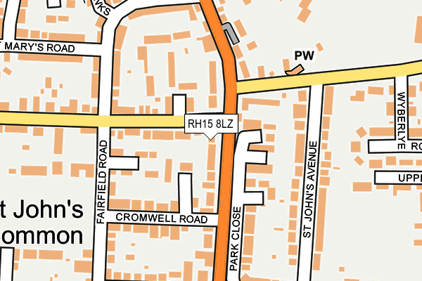 RH15 8LZ map - OS OpenMap – Local (Ordnance Survey)