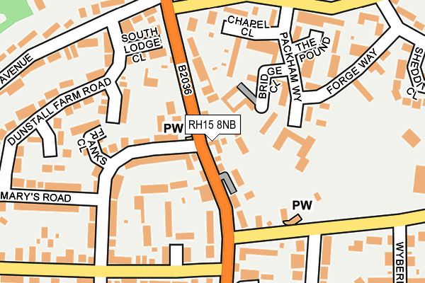 RH15 8NB map - OS OpenMap – Local (Ordnance Survey)