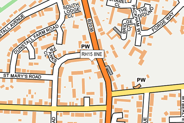 RH15 8NE map - OS OpenMap – Local (Ordnance Survey)