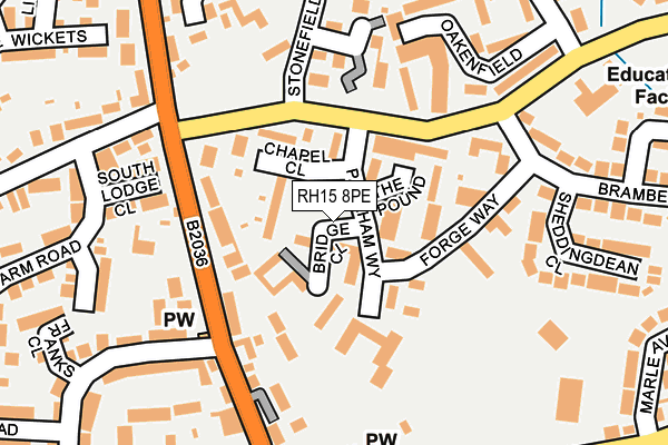 RH15 8PE map - OS OpenMap – Local (Ordnance Survey)