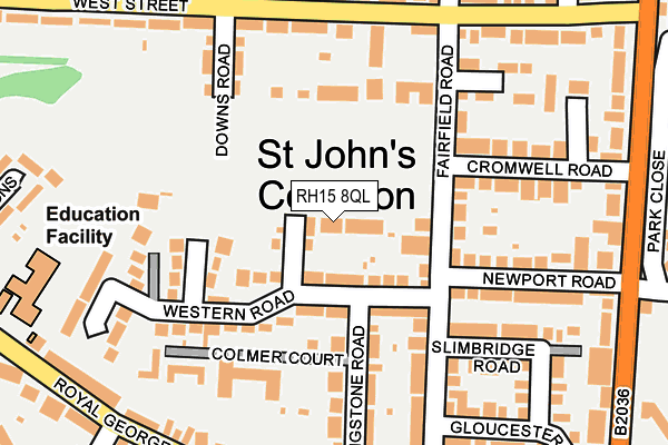 RH15 8QL map - OS OpenMap – Local (Ordnance Survey)