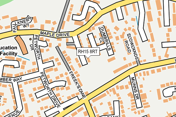 RH15 8RT map - OS OpenMap – Local (Ordnance Survey)